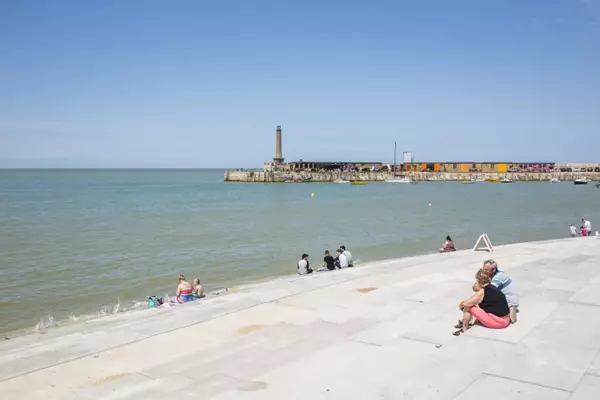 Relaxing on Margate Steps